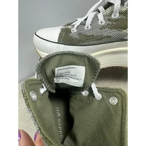 Madden Girl WINNONA-K Camo High Top Sneakers Size 8​ - Picture 3 of 6